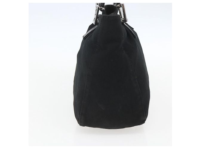 FENDI Handtasche aus schwarzem Nylon mit Silber authentisch 157127 - Ansicht 4