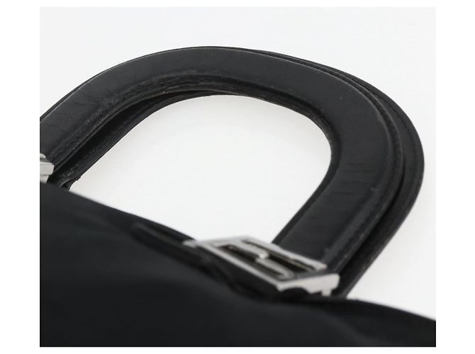 FENDI Handtasche aus schwarzem Nylon mit Silber authentisch 157127 - Ansicht 8