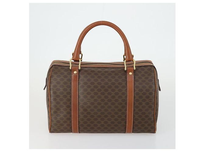 Céline Sac en toile Macadam en PVC 3 pièces marron Auth mr1693 - vue 10