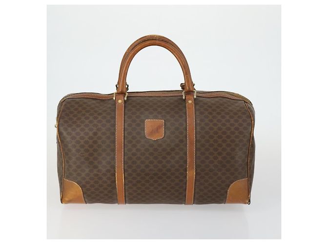 Céline Sac en toile Macadam en PVC 3 pièces marron Auth mr1693 - vue 2