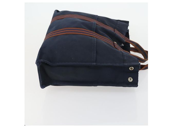 Hermès HERMES PRADA Borsa a mano in nylon canvas 2 pezzi Nero Marina Auth gh1454 Blu navy - vista 12