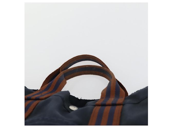 Hermès HERMES PRADA Borsa a mano in nylon canvas 2 pezzi Nero Marina Auth gh1454 Blu navy - vista 14