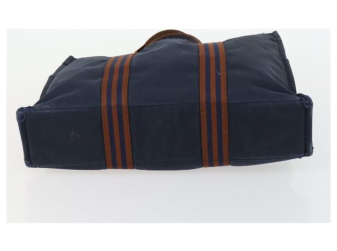 Hermès HERMES PRADA Borsa a mano in nylon canvas 2 pezzi Nero Marina Auth gh1454 Blu navy - vista 15