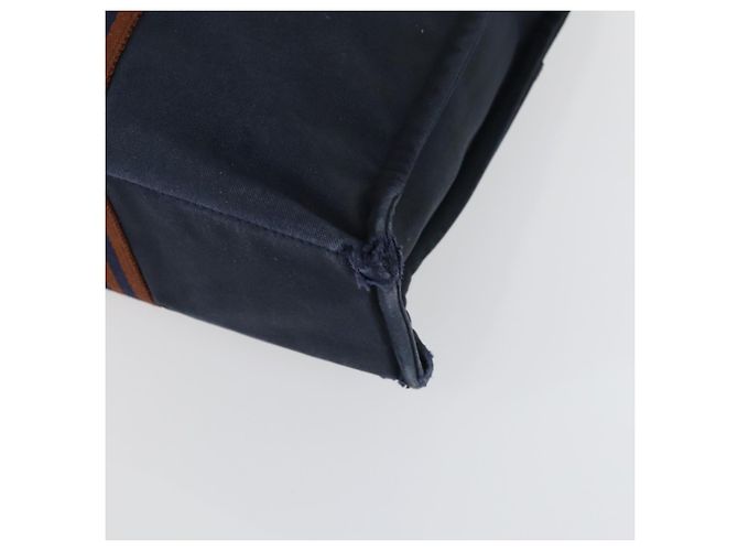 Hermès HERMES PRADA Borsa a mano in nylon canvas 2 pezzi Nero Marina Auth gh1454 Blu navy - vista 16