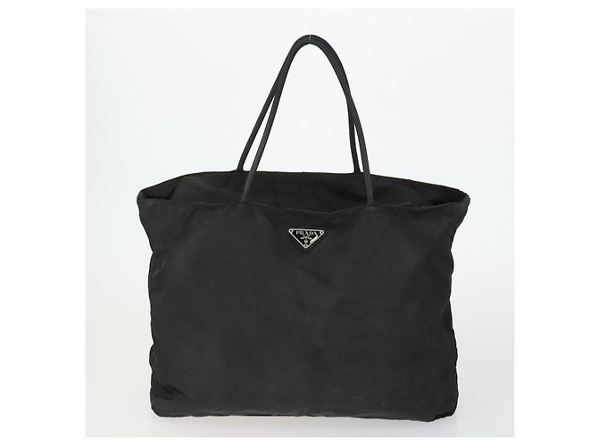 Hermès HERMES PRADA Borsa a mano in nylon canvas 2 pezzi Nero Marina Auth gh1454 Blu navy - vista 2