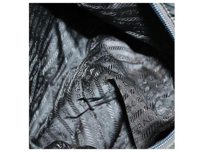 Hermès HERMES PRADA Borsa a mano in nylon canvas 2 pezzi Nero Marina Auth gh1454 Blu navy - vista 9