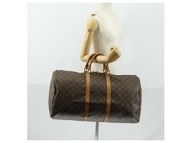 LOUIS VUITTON Sac Boston Monogram Keepall 55 M41424 LV Auth ep12372 Monogramme - vue 21