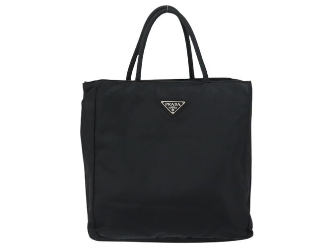 PRADA Borsa a mano in nylon nero Auth ar13903 - vista 13