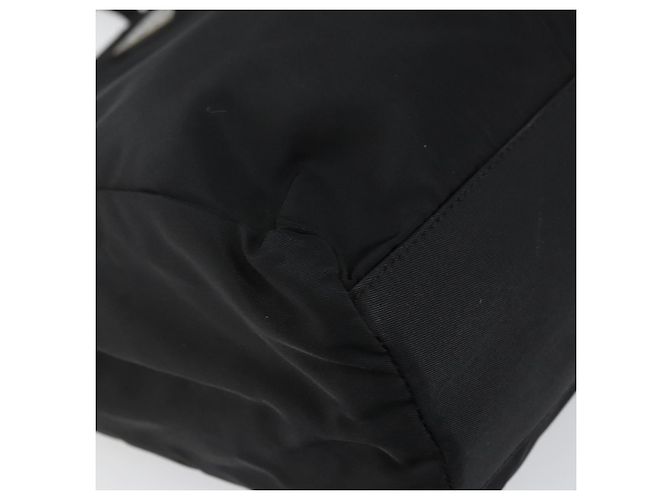 PRADA Borsa a mano in nylon nero Auth ar13903 - vista 14