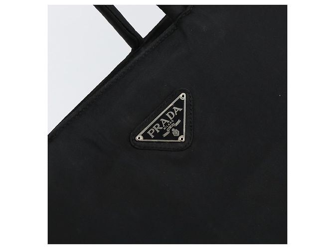 PRADA Borsa a mano in nylon nero Auth ar13903 - vista 17