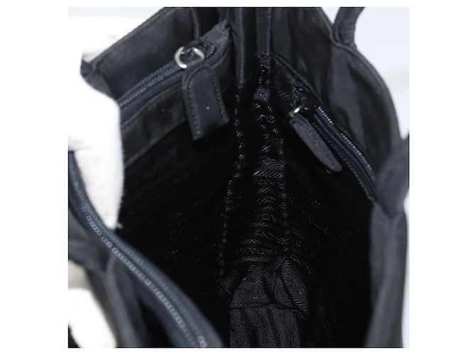 PRADA Borsa a mano in nylon nero Auth ar13903 - vista 19