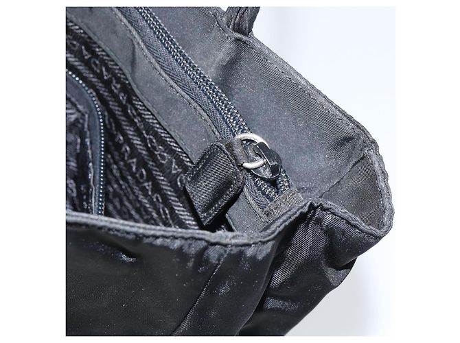 PRADA Borsa a mano in nylon nero Auth ar13903 - vista 22