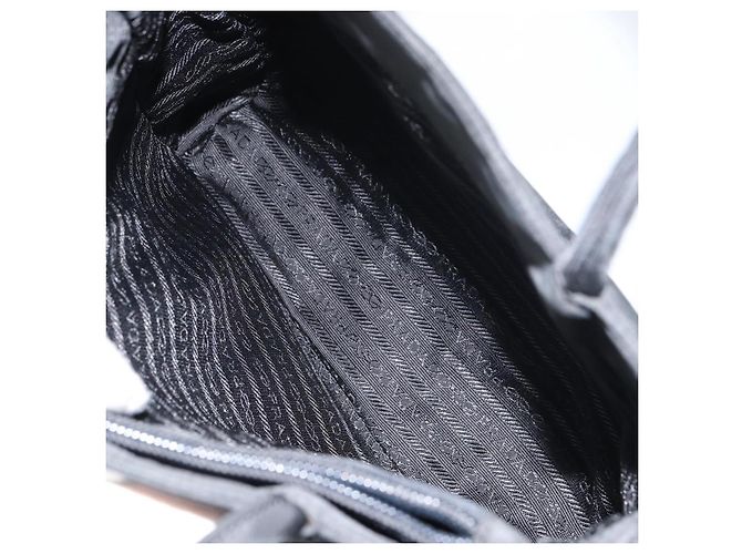 PRADA Borsa a mano in nylon nero Auth ar13903 - vista 24