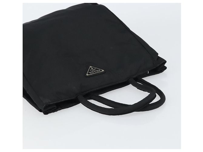 PRADA Borsa a mano in nylon nero Auth ar13903 - vista 6
