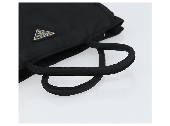 PRADA Borsa a mano in nylon nero Auth ar13903 - vista 7