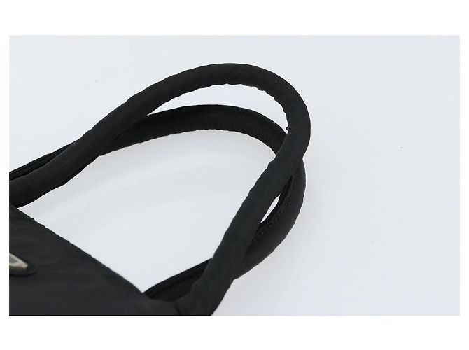PRADA Borsa a mano in nylon nero Auth ar13903 - vista 8
