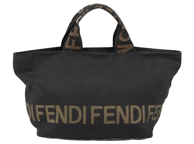 Borsa FENDI in nylon nero e argento autentica 160704 - vista 13