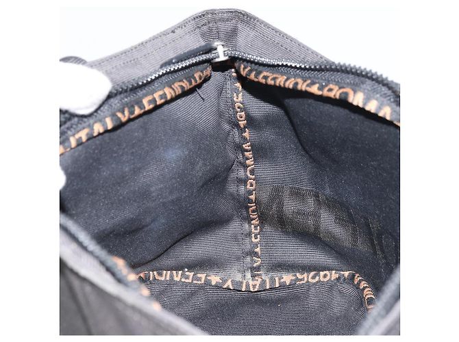 Borsa FENDI in nylon nero e argento autentica 160704 - vista 18
