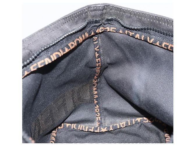 Borsa FENDI in nylon nero e argento autentica 160704 - vista 19
