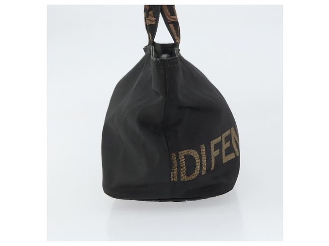 Borsa FENDI in nylon nero e argento autentica 160704 - vista 3