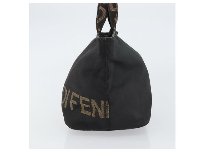 Borsa FENDI in nylon nero e argento autentica 160704 - vista 4