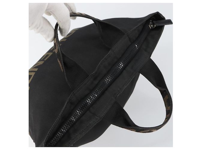 Borsa FENDI in nylon nero e argento autentica 160704 - vista 6