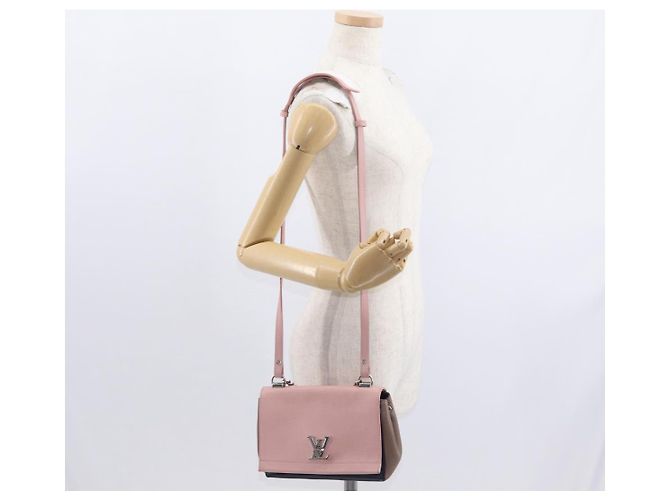 LOUIS VUITTON Bolsa de Ombro Rock Me 2 BB Couro Rosa M54576 LV Auth ep12511 - vista 24