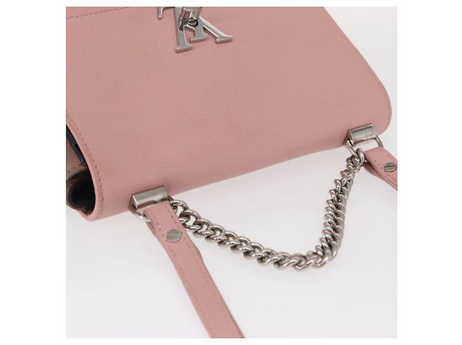 LOUIS VUITTON Bolsa de Ombro Rock Me 2 BB Couro Rosa M54576 LV Auth ep12511 - vista 6
