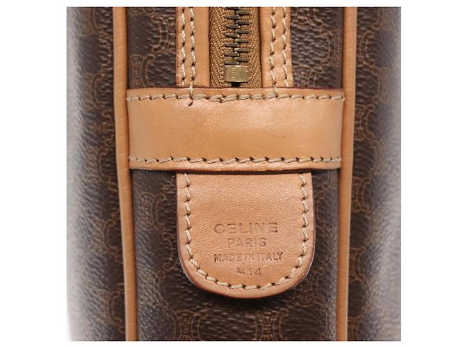 Céline Borsa da lavoro in tela Macadam CELINE in pelle PVC marrone e oro Auth bs31895 D'oro - view 12