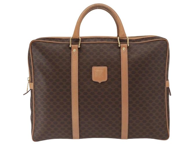 Céline Borsa da lavoro in tela Macadam CELINE in pelle PVC marrone e oro Auth bs31895 D'oro - view 13