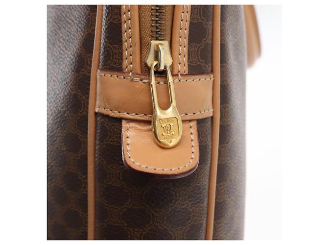 Céline Borsa da lavoro in tela Macadam CELINE in pelle PVC marrone e oro Auth bs31895 D'oro - view 17