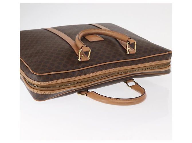 Céline Borsa da lavoro in tela Macadam CELINE in pelle PVC marrone e oro Auth bs31895 D'oro - view 6