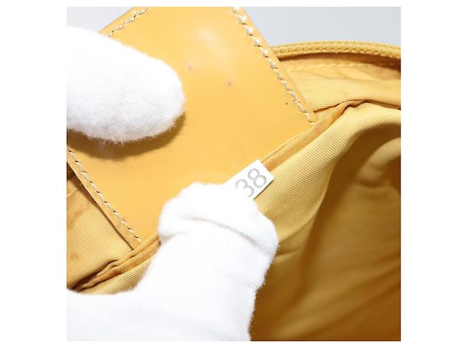 Borsa a Spalla PRADA Nylon Gialla Argento Autentica 156268 Giallo - vista 12