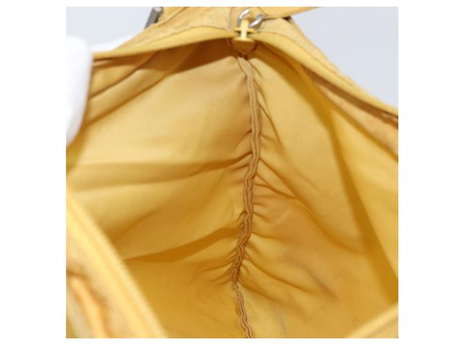 Borsa a Spalla PRADA Nylon Gialla Argento Autentica 156268 Giallo - vista 19