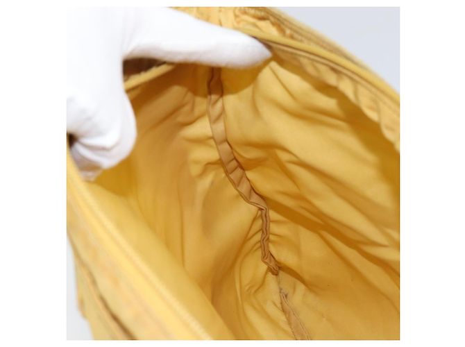 Borsa a Spalla PRADA Nylon Gialla Argento Autentica 156268 Giallo - vista 20
