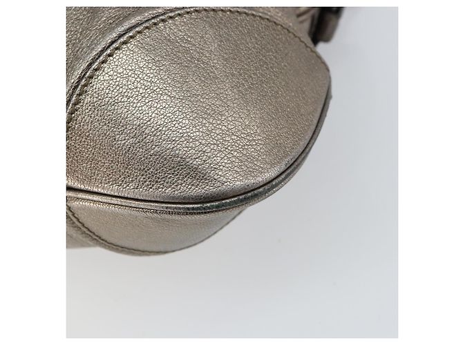 Borsa Tote Gancini in Pelle Marrone e Oro Auth 158376 di Salvatore Ferragamo D'oro - vista 12