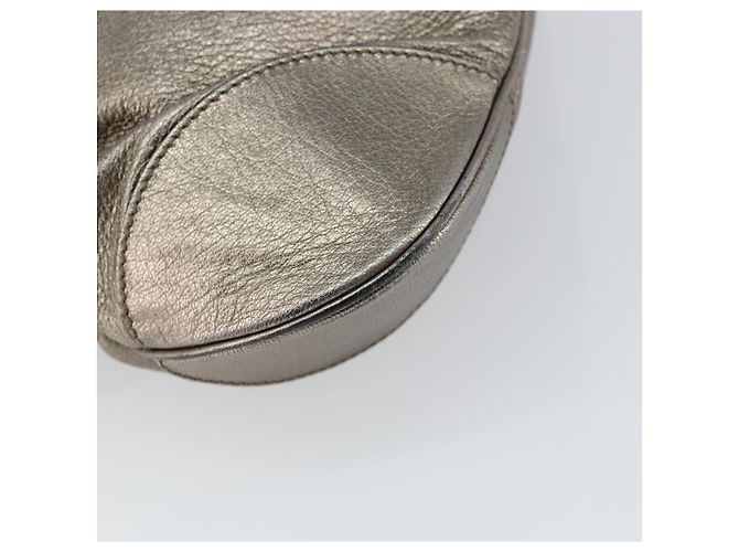 Borsa Tote Gancini in Pelle Marrone e Oro Auth 158376 di Salvatore Ferragamo D'oro - vista 13