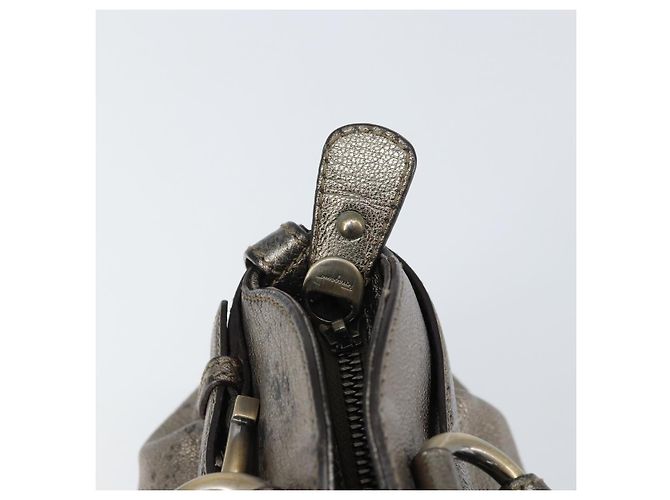 Borsa Tote Gancini in Pelle Marrone e Oro Auth 158376 di Salvatore Ferragamo D'oro - vista 17