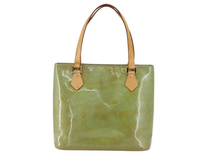 LOUIS VUITTON Sac à main Monogram Vernis Houston Bleu Bébé M91005 LV Auth 157916 Bleu clair - vue 13