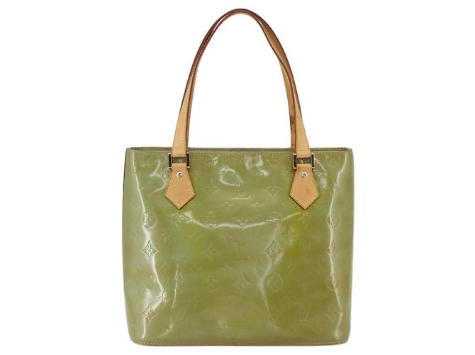 LOUIS VUITTON Sac à main Monogram Vernis Houston Bleu Bébé M91005 LV Auth 157916 Bleu clair - vue 2
