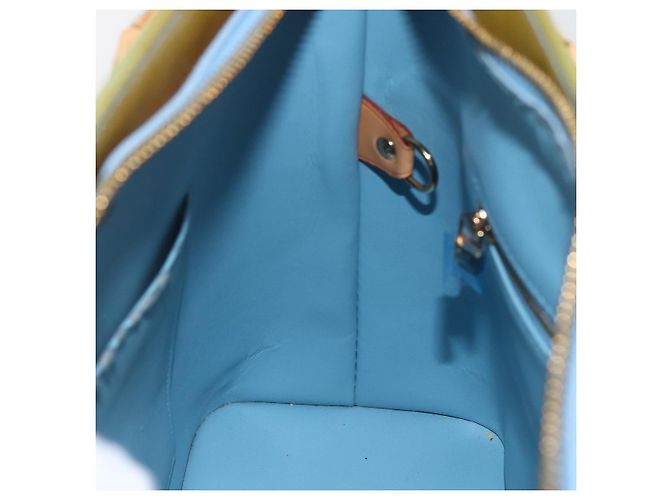 LOUIS VUITTON Sac à main Monogram Vernis Houston Bleu Bébé M91005 LV Auth 157916 Bleu clair - vue 20