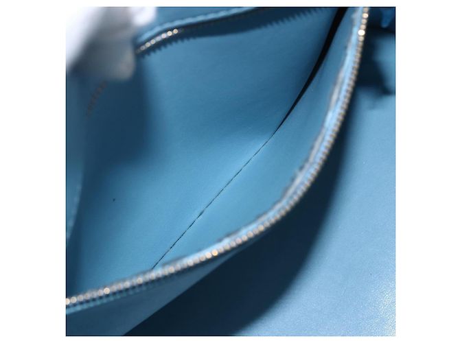 LOUIS VUITTON Sac à main Monogram Vernis Houston Bleu Bébé M91005 LV Auth 157916 Bleu clair - vue 21