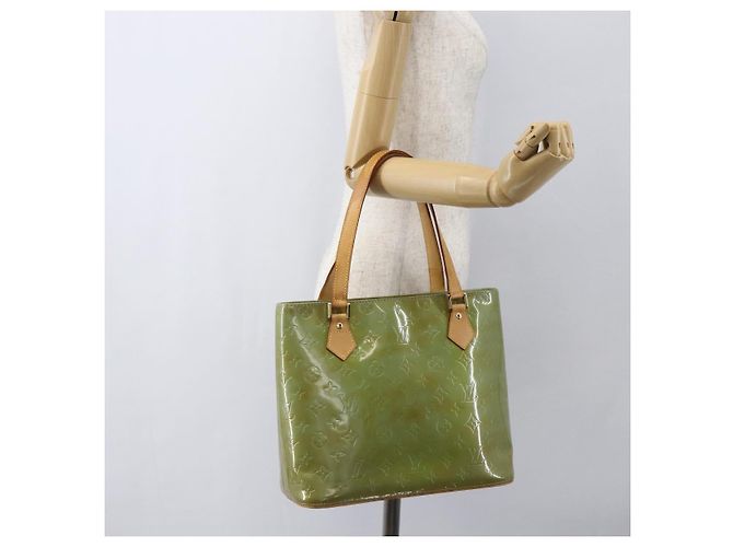 LOUIS VUITTON Sac à main Monogram Vernis Houston Bleu Bébé M91005 LV Auth 157916 Bleu clair - vue 23