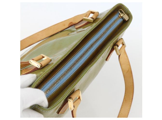 LOUIS VUITTON Sac à main Monogram Vernis Houston Bleu Bébé M91005 LV Auth 157916 Bleu clair - vue 6
