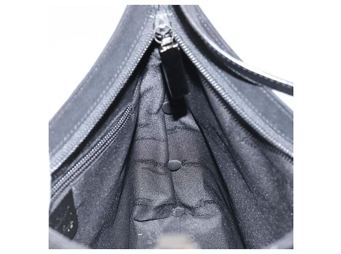 Borsa a Spalla Vala in Pelle Scamosciata Nera e Oro Auth BA9014 di Salvatore Ferragamo Nero D'oro - vista 17