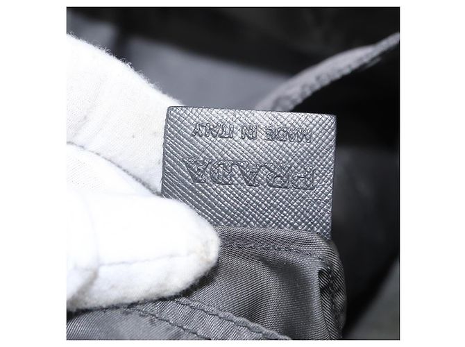 PRADA Tote Bag aus grauem Nylon mit silberner Authentizität bs32079 Braun - Ansicht 20
