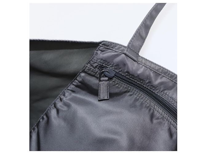 PRADA Tote Bag aus grauem Nylon mit silberner Authentizität bs32079 Braun - Ansicht 23