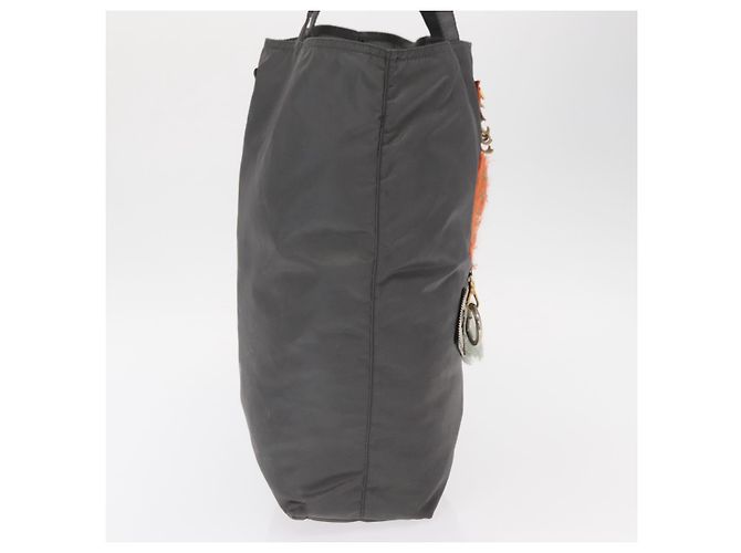 PRADA Tote Bag aus grauem Nylon mit silberner Authentizität bs32079 Braun - Ansicht 4