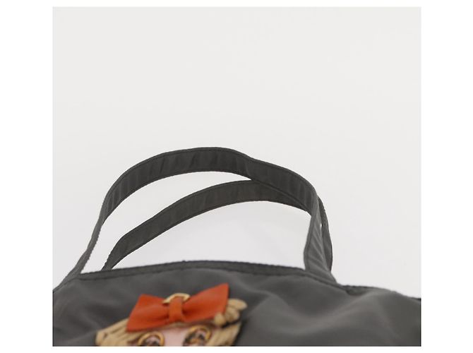 PRADA Tote Bag aus grauem Nylon mit silberner Authentizität bs32079 Braun - Ansicht 8