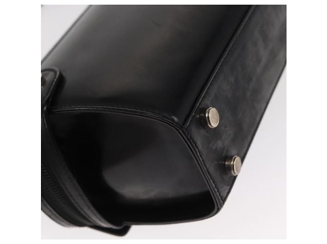 Borsa a Spalla Salvatore Ferragamo Gancini Smalto Nero Argento Auth 160684 - vista 12